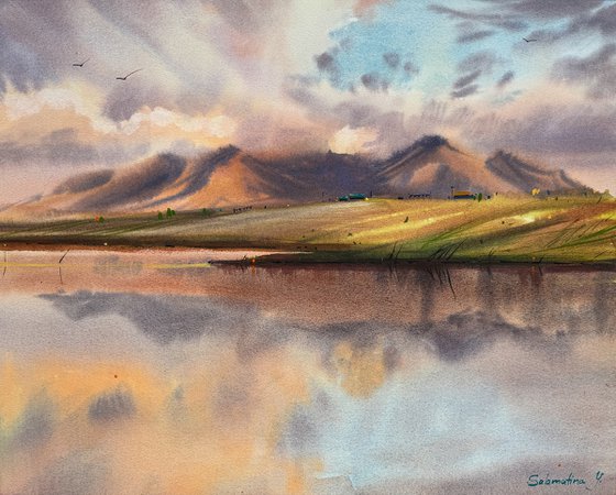 landscape 2. original watercolor painting