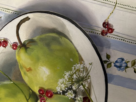 Blue Symphony on the Kitchen Table