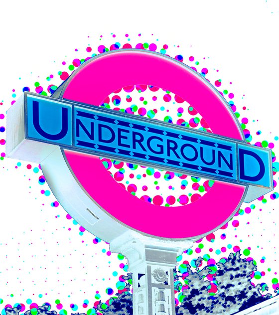 Underground Sign : Colourful NO:1  2/20  18" X 12"