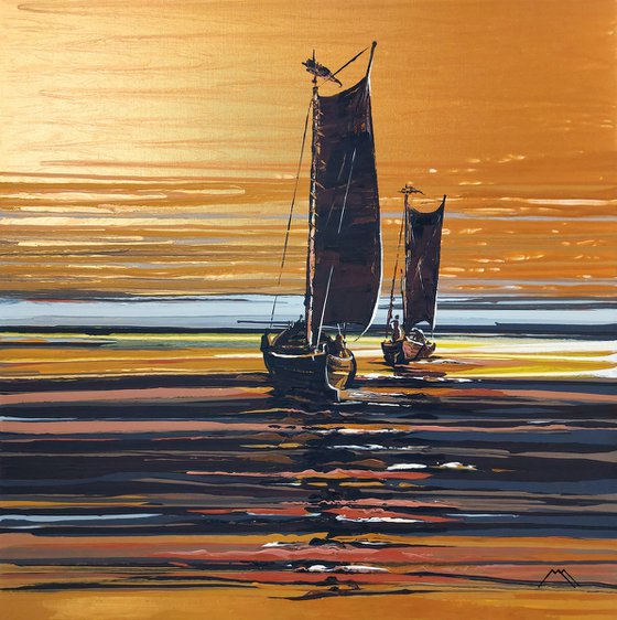 "Hot summer afternoon in the Curonian Lagoon"