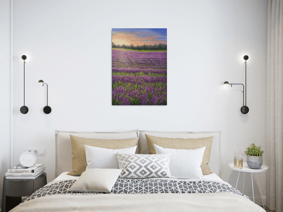 Sunrise on the lavender field