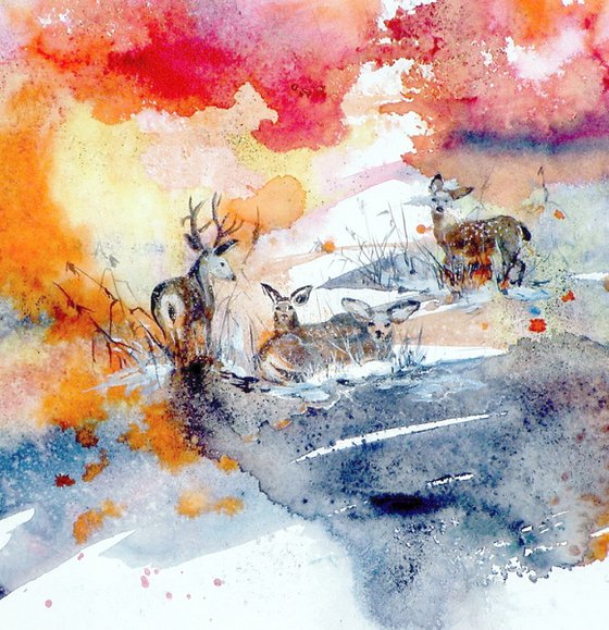 Deer in the fall II