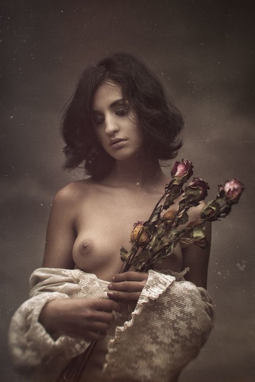 Dead Flowers - Art Nude - Limited edition 1 of 5 by Peter Zelei