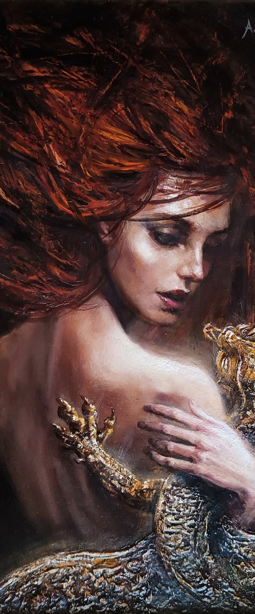 Lady with a little Dragon by Alexandre Barbera-Ivanoff