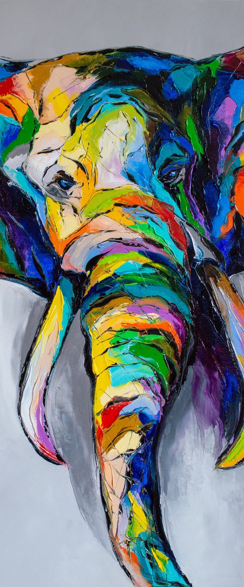 Colorful elephant by Liubov Kuptsova