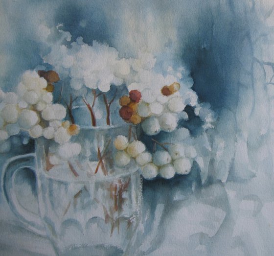 White and blue