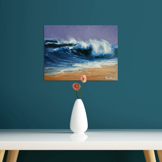 Sea waves landscape