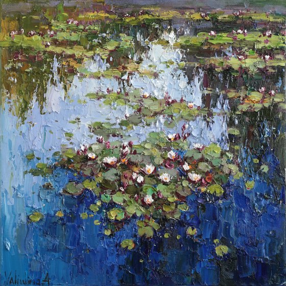 Serene Pond of Water Lilies