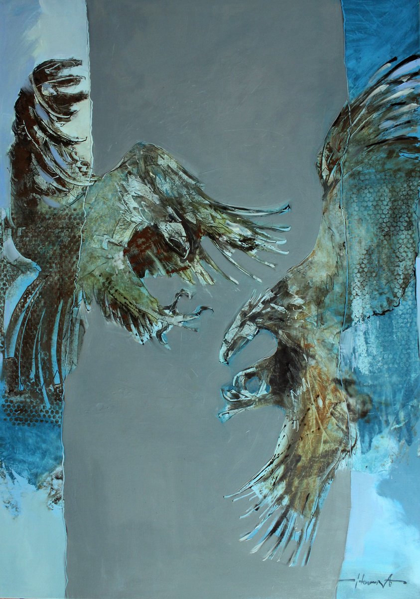 Expressive Oil Painting , Balance Point 1 By Hovart, 39 X 55, Artwork For Sale On Artfinder