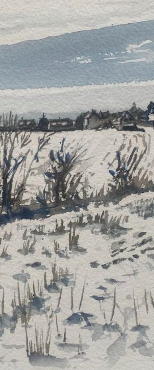 Village in the Snow by Morag Paul