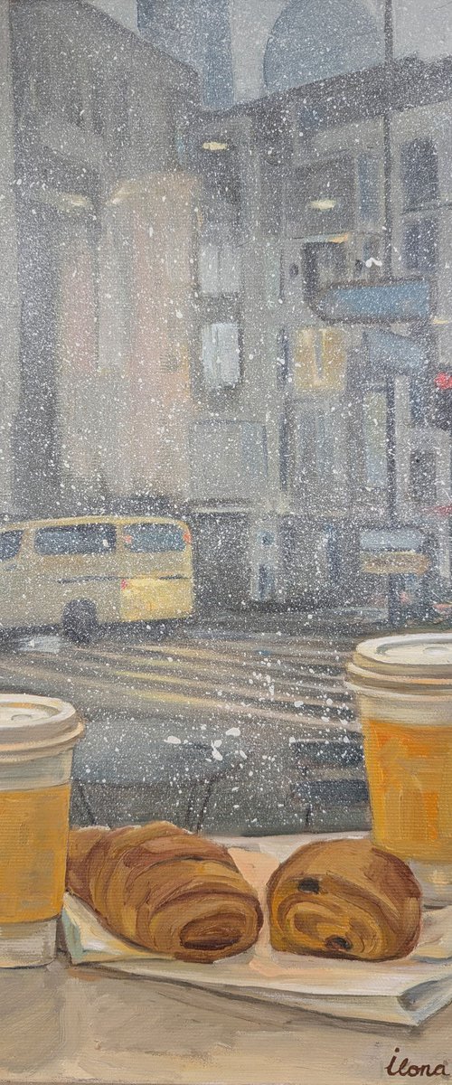 Evening Coffee in New York by Ilona Sedneva