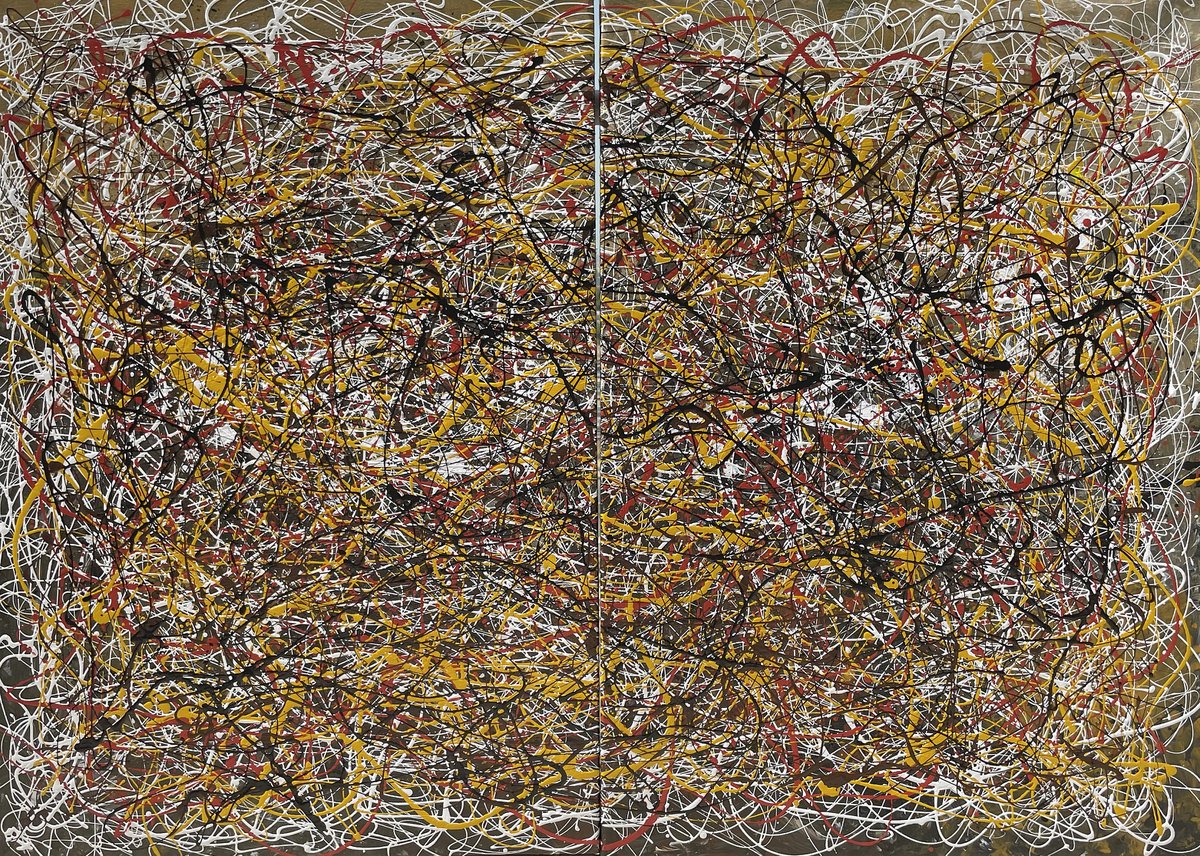 Under Nature - Diptych Style Jackson Pollock by Juan Jose Garay