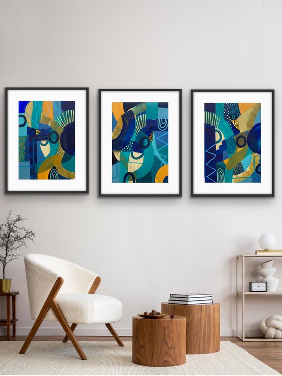 Moonlit Night ( Triptych)