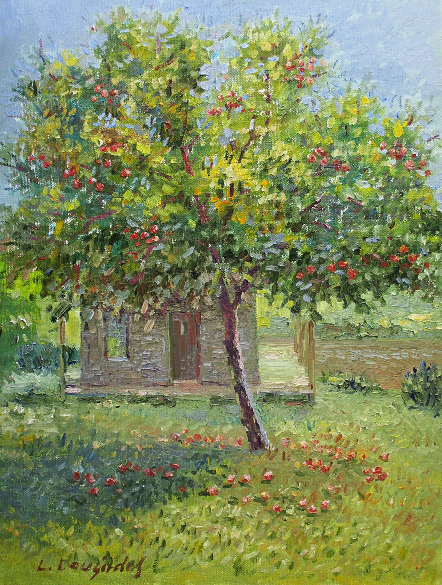 The apple tree with fruit by Liudvikas Daugirdas