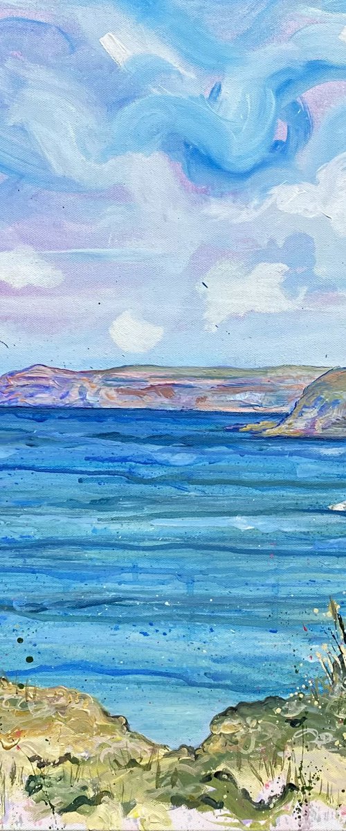 Coastal path walk seascape by Rebecca Carr
