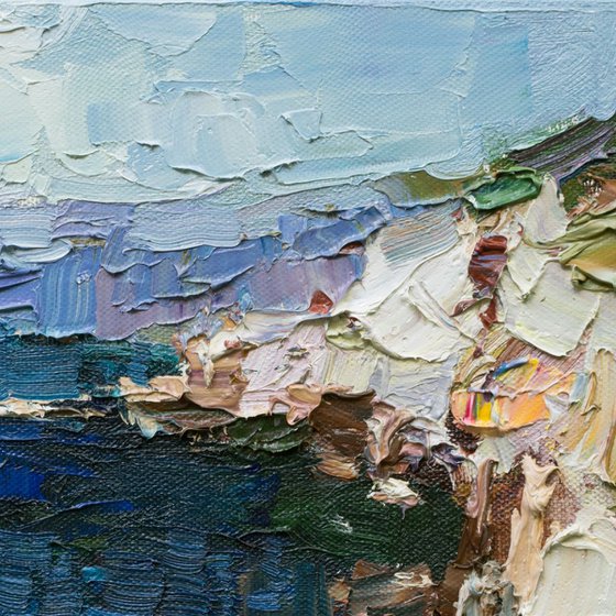 Rocky shore #4 Original oil seascape painting
