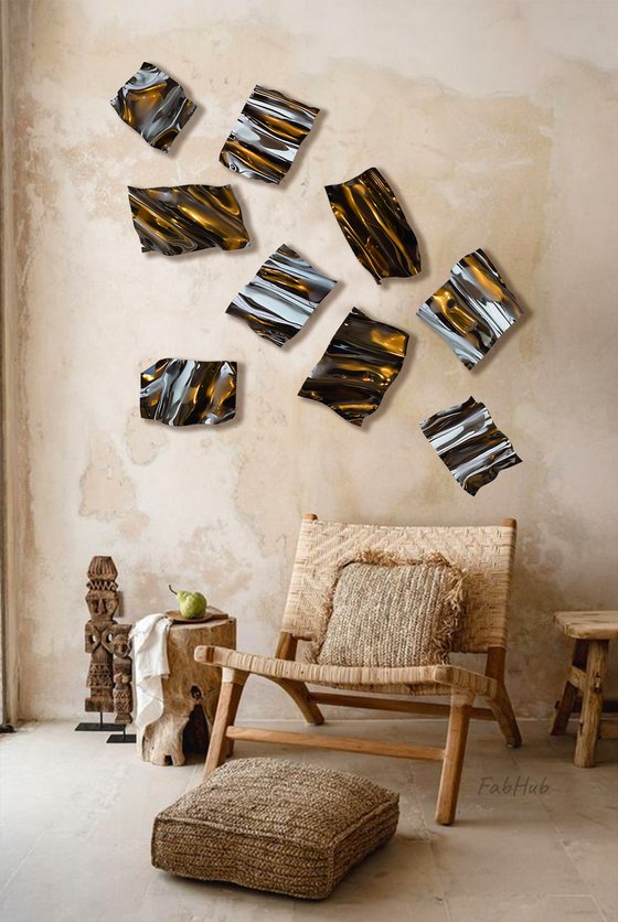 Scattered leaves In Bronze