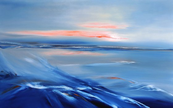 North Waves. Large painting, 30" x 48".