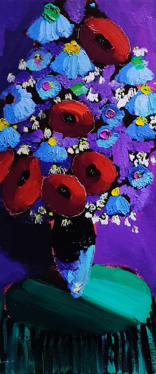 Bouquet in Purple by Lilith Gurekhyan