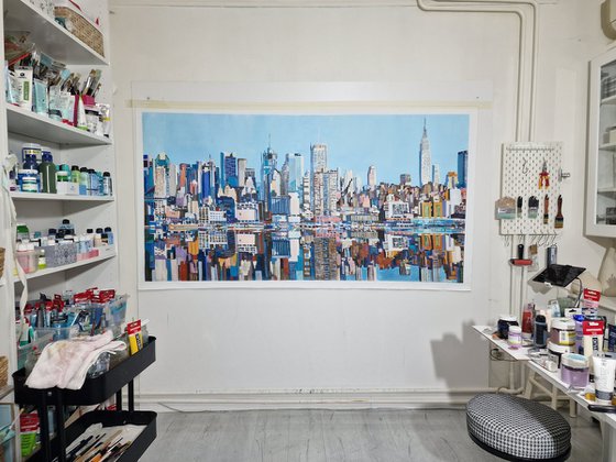 Urban Skyline Reflection New York