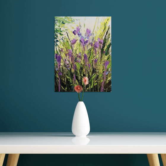 Monet's garden. Irises