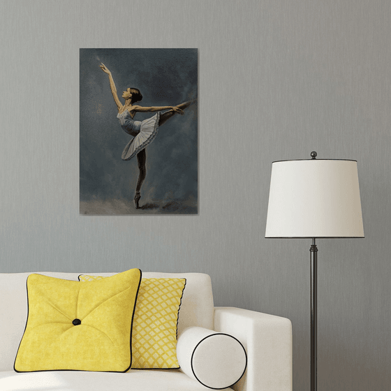 Ballerina-3 (70x50cm, oil/canvas, ready to hang)