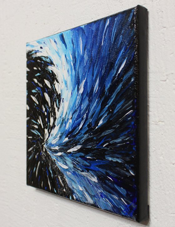 White and blue eruption