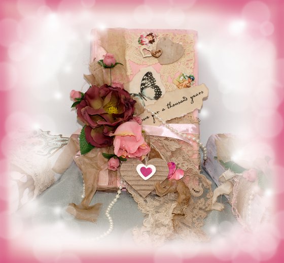 Book Of Love - Mixed Media Altered Book Sculpture by Kathy Morton Stanion