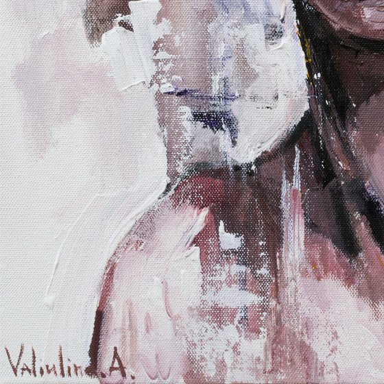 Abstract woman portrait Original painting