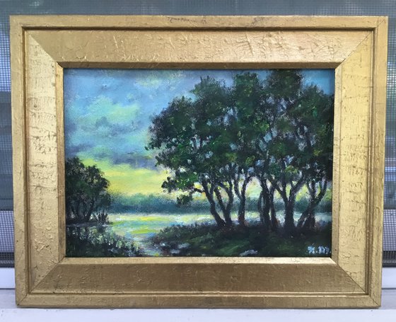 SHORE TREES MINI - oil 5X7 (SOLD)