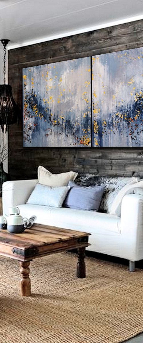 200x100cm. / abstract painting / Abstract 1206 by Alex Senchenko