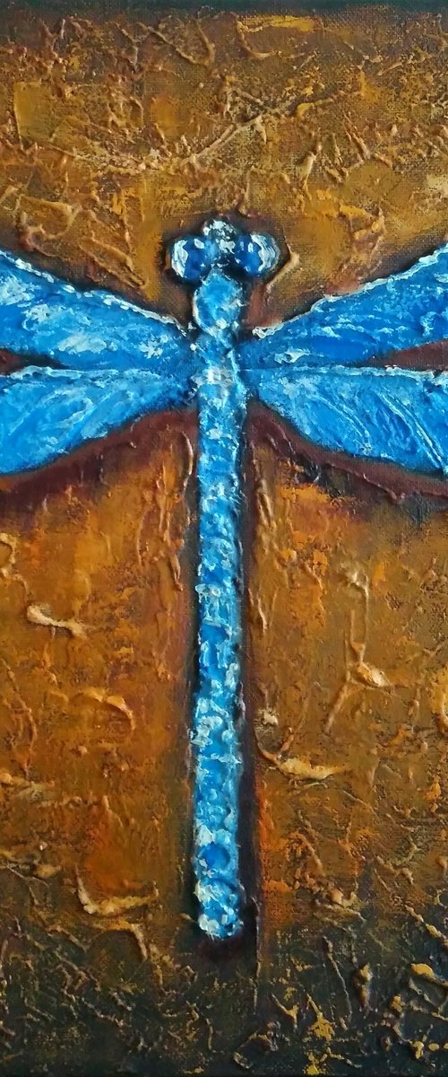 Blue dragonfly by Yulia Berseneva