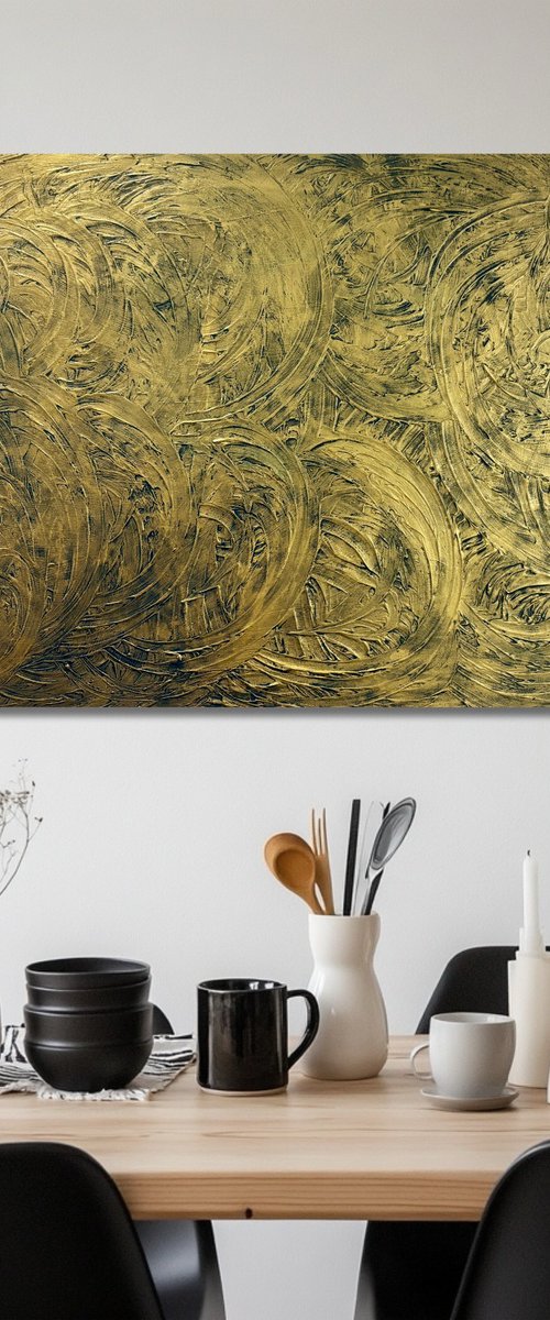 Grüngold 100x70x2 cm by Exclusive Arts