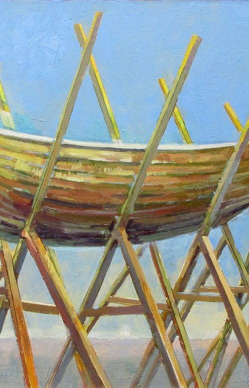 Boat on a Scaffold by Alan Pergusey
