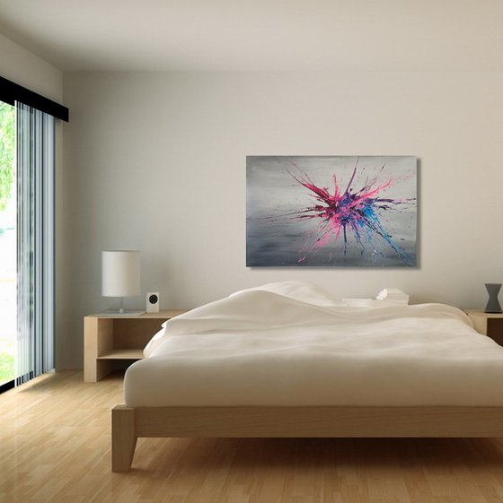 Pink Blues Gone Wild (Spirits Of Skies 096145) - 120 x 80 cm - XXL (48 x 32 inches)