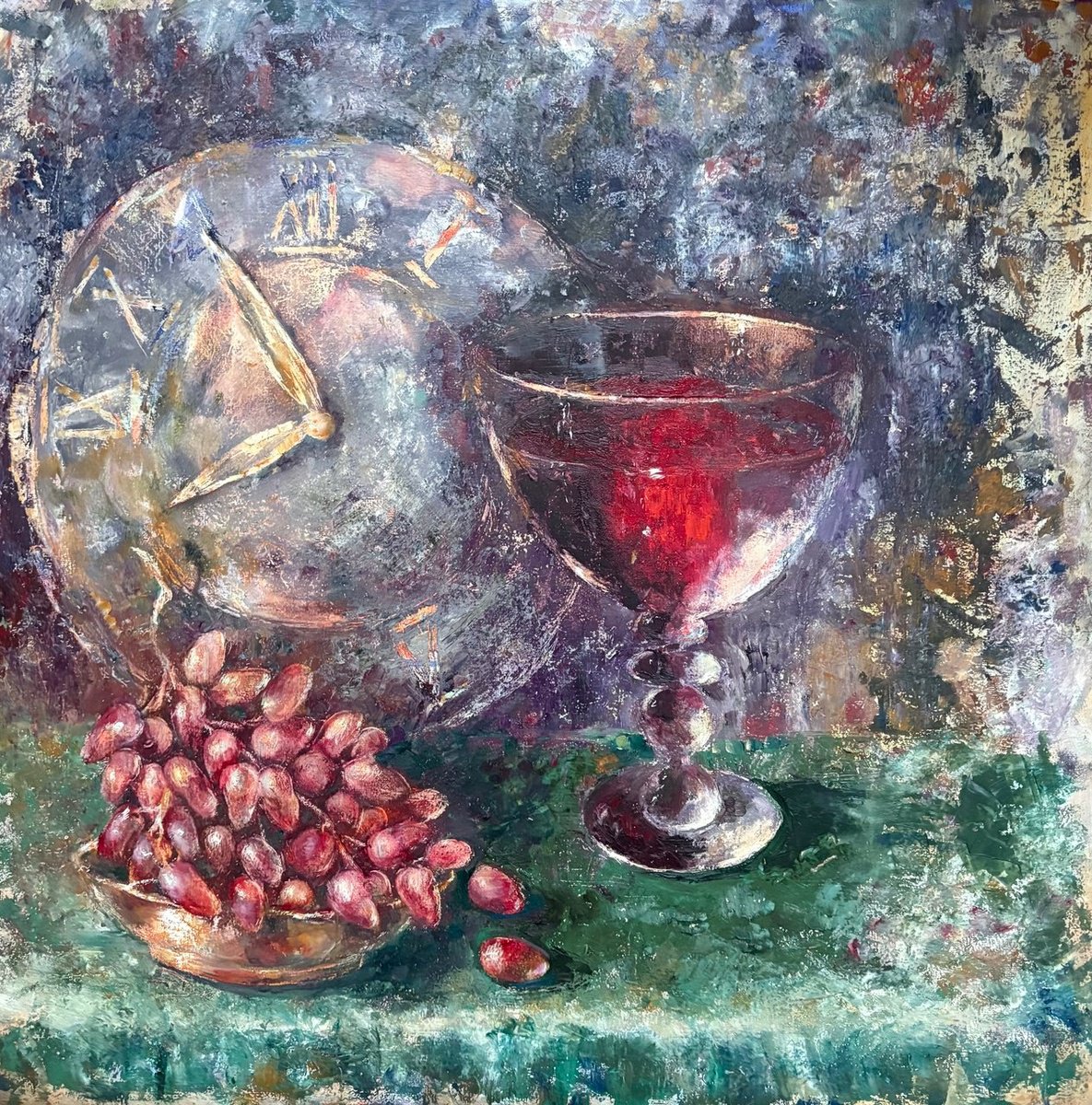 Oil Painting , Season Of Wine By Tetiana Pchelnykova, 20 X 20, Artwork For Sale On Artfinder