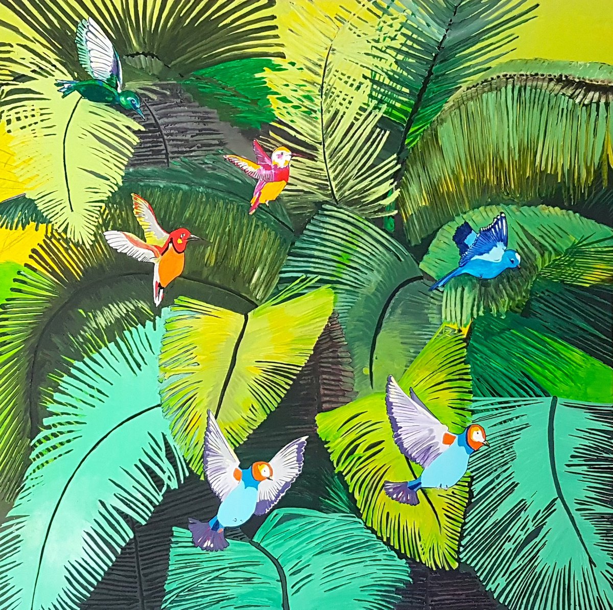 Palmtreebirds 5 by Kathrin Floge