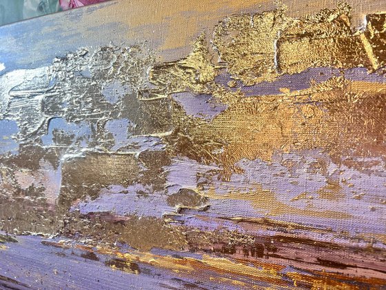 Golden texture on brown