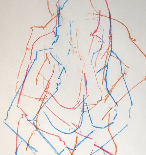 Study of a female Nude - Life Drawing No 519