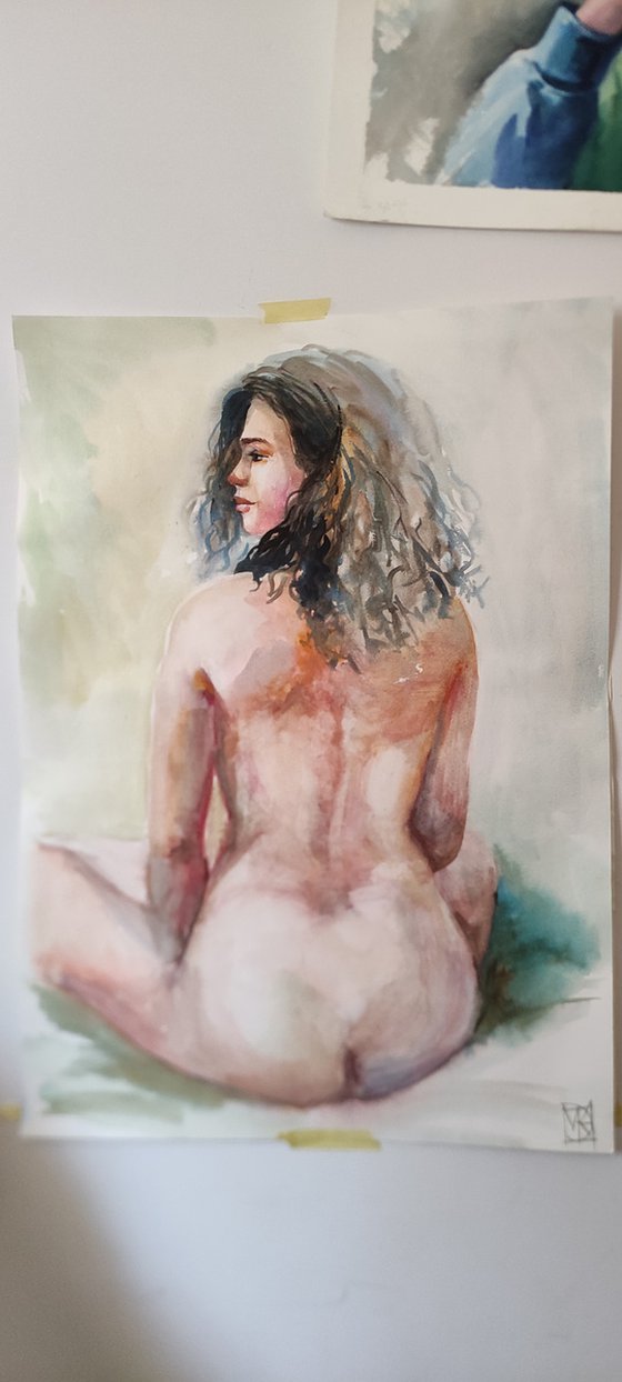 Gabriella -erotic watercolor