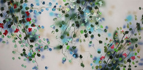 "Ethereal Stillness II" horizontal and vertical format, floral art by Anastassia Skopp