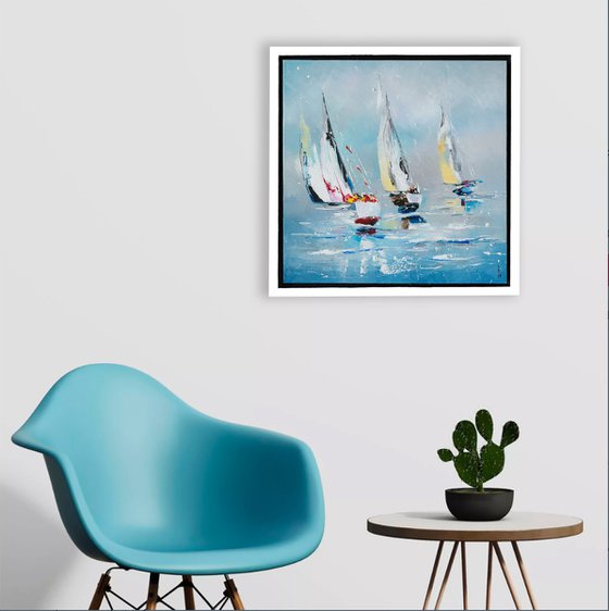 Sailing(framed 22,5"x22,5")