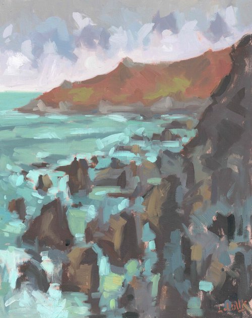 Morte Point Rocks Woolacombe by Louise Collis