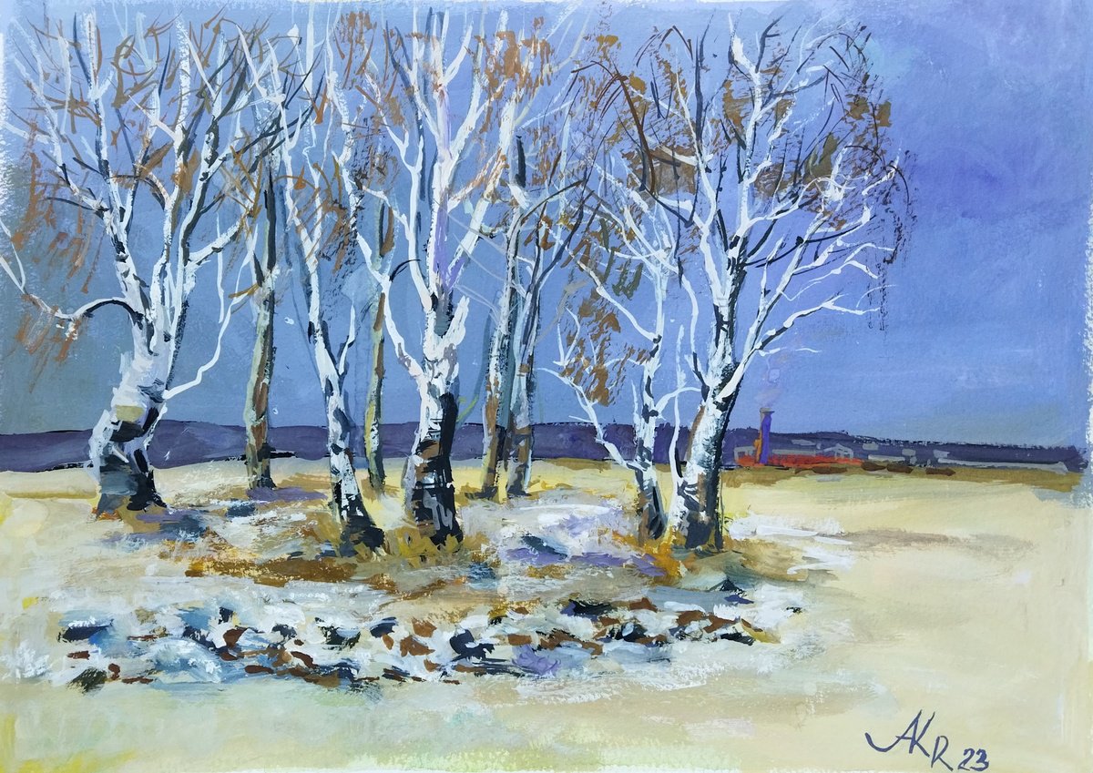 Birches by Ann Krasikova