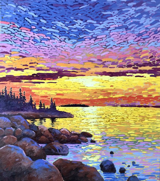 Peaceful sunset 70-80cm