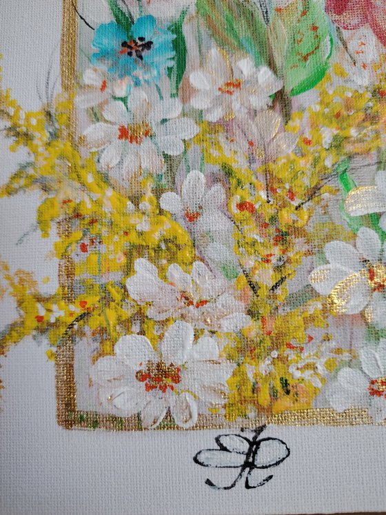 Diptych "Splashes of Sunny Summer". Original.