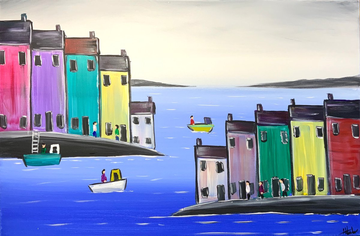 Colourful Harbour Town by Aisha Haider