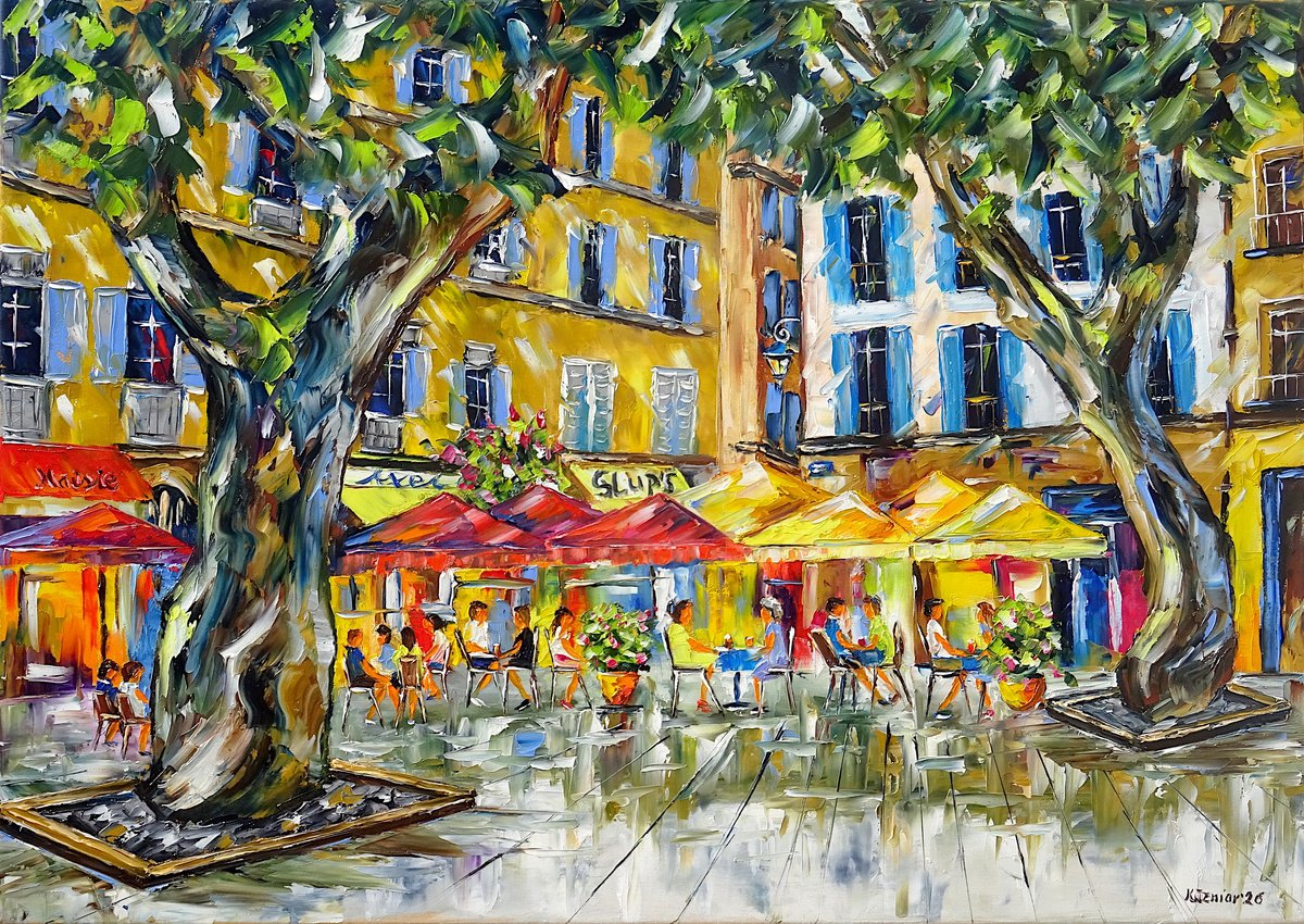 Expressive Oil Painting , Summer In Bouches-Du-Rhone By Mirek Kuzniar, 28 X 20, Artwork For Sale On Artfinder