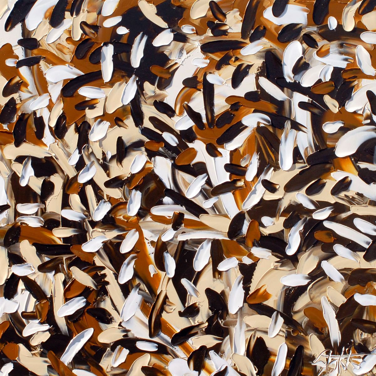 Black And Brown And White By Bill Stone, 40 X 40, Artwork For Sale On Artfinder