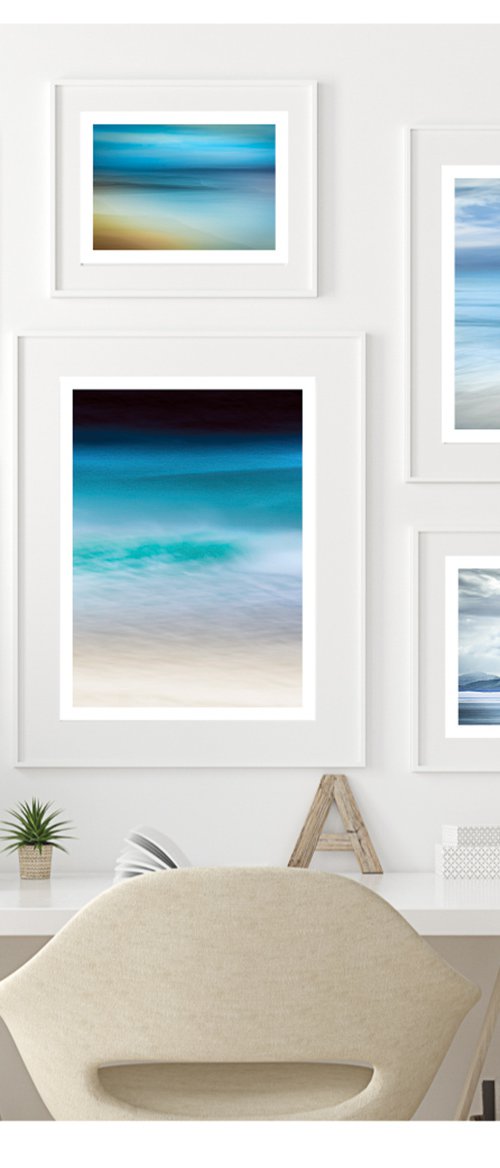 Calm Seas - Gallery Wall Set of Prints with Deckle Edge Paper by Lynne Douglas